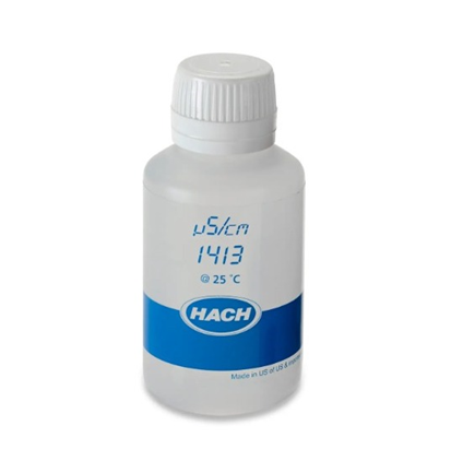 Solución estándar de conductividad, 1413 µS/cm, KCl, 125 ml