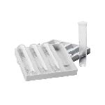 Tubos de visualización de plástico con tapas, pk/4