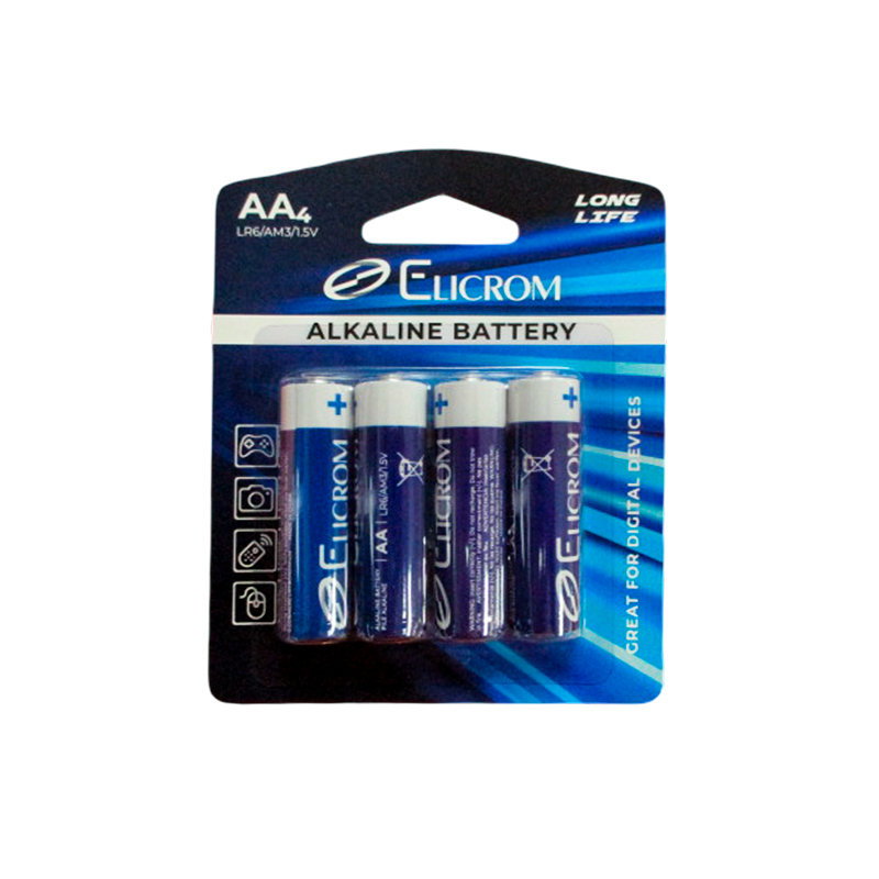 Batería Elicrom AA 1.5V pk/4