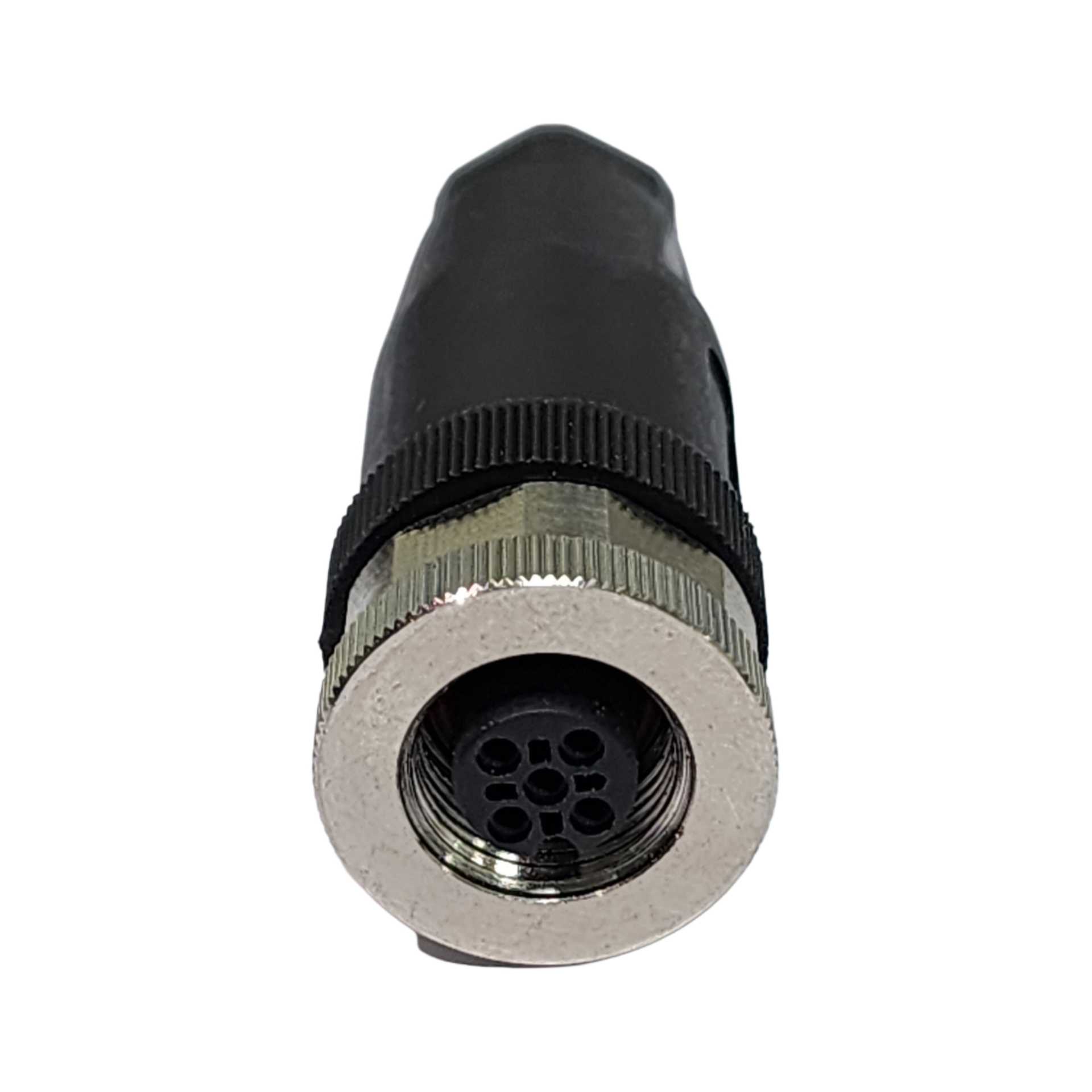 Conector recto M12 hembra tipo A, de 5 contactos sin apantallamiento para PG7