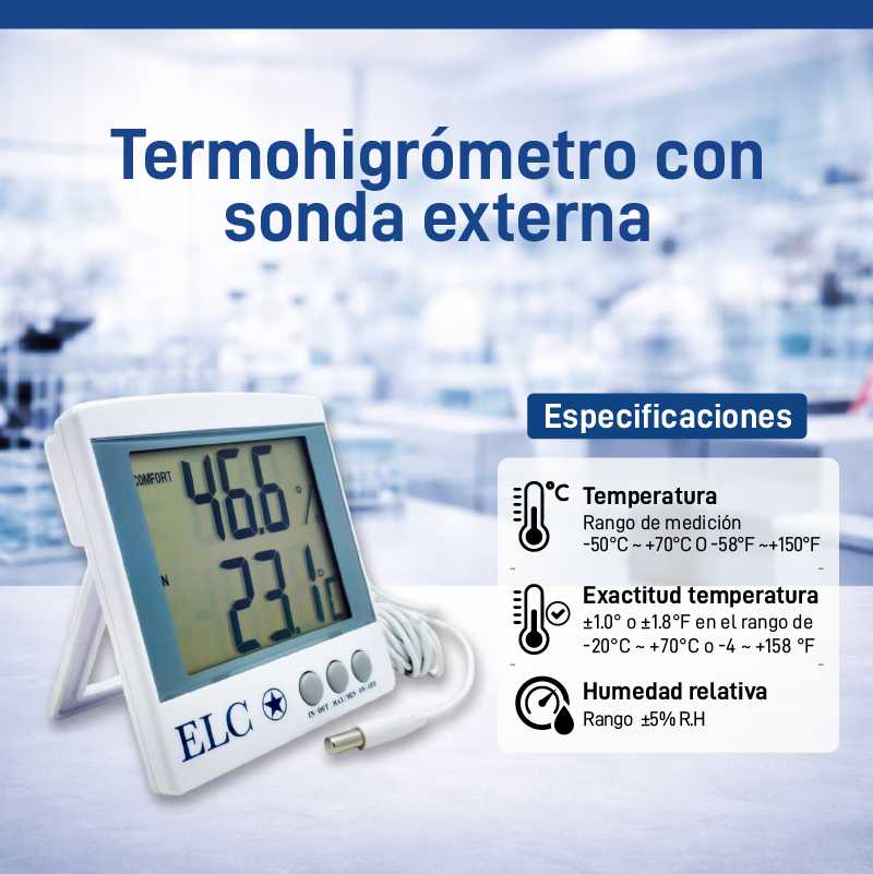 Termohigrómetro con sonda externa - Imagen 2
