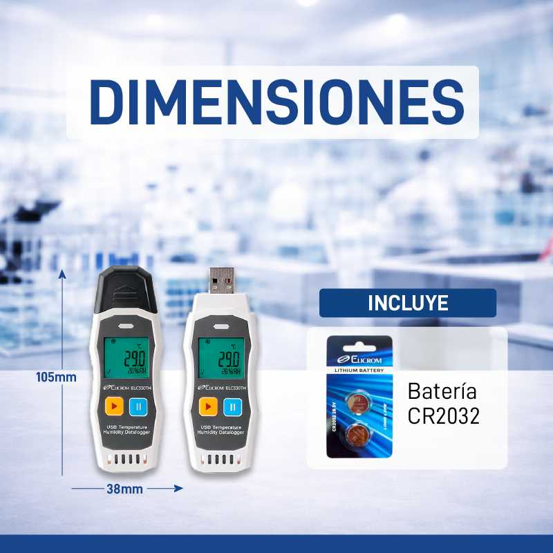 Datalogger con USB ELC330TH - Imagen 3