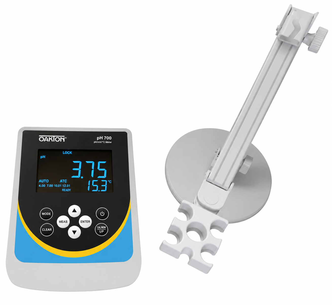 Medidor multiparametro de mesa PC700 con electrodo de Ph/temperatura, Conductividad y soporte para Electrodo