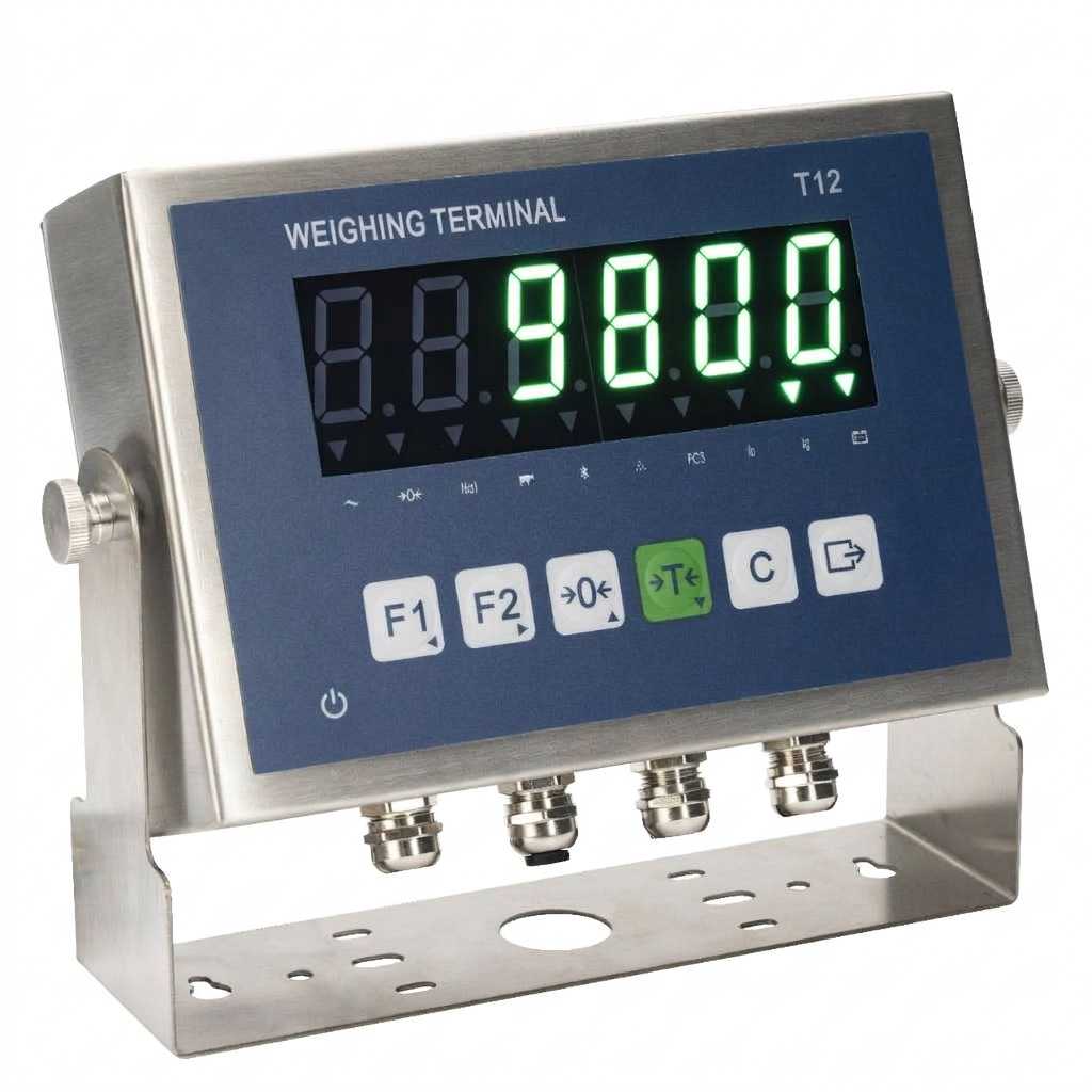 Indicador de peso con pantalla LED modelo T12 con RS232 y RS485 - ELICROM