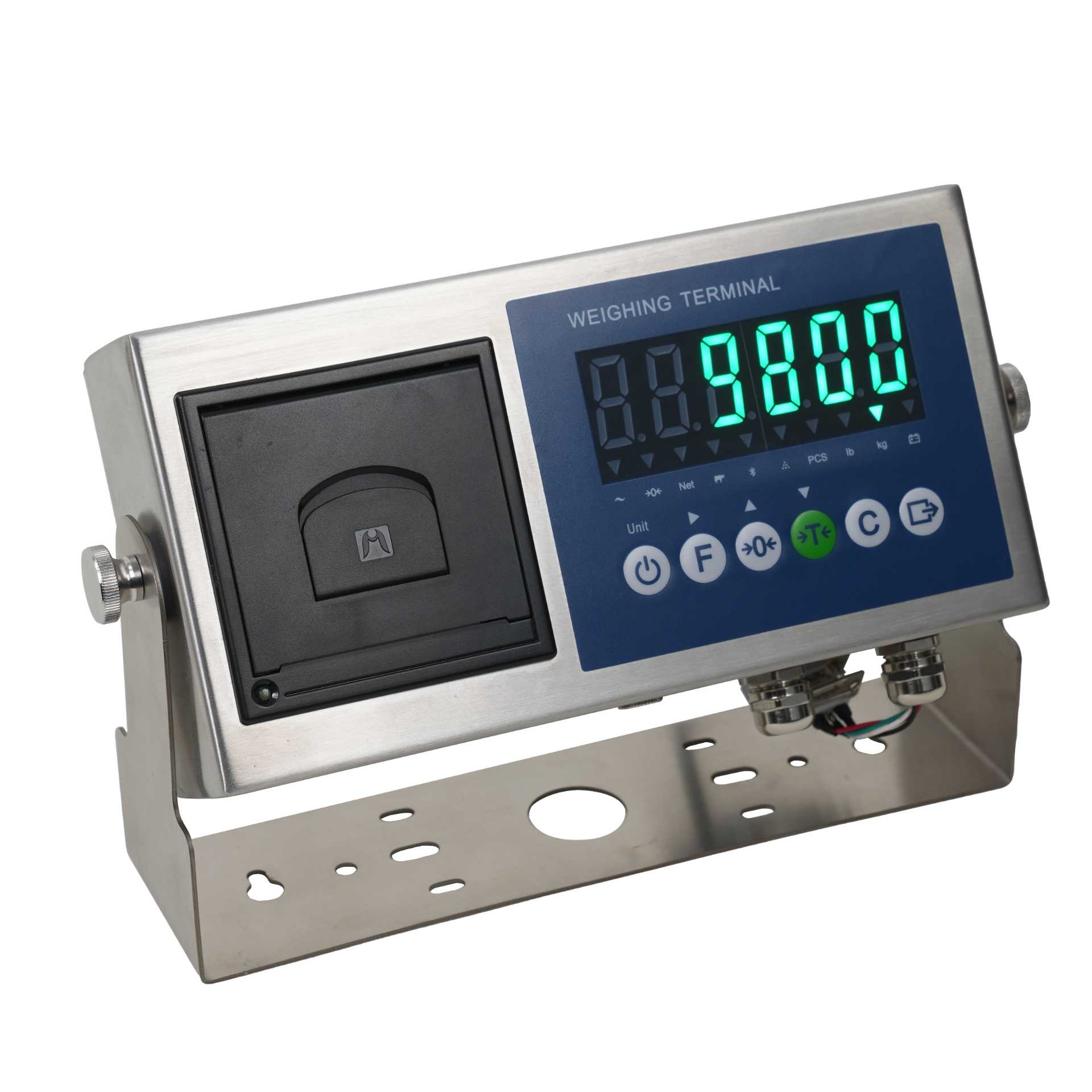 Indicador de peso con pantalla LED modelo T0 con impresora de matriz de puntos incorporada. - ELICROM