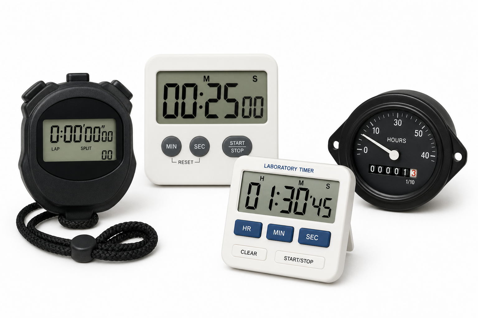 Cronómetro digital, temporizador de laboratorio y timer industrial